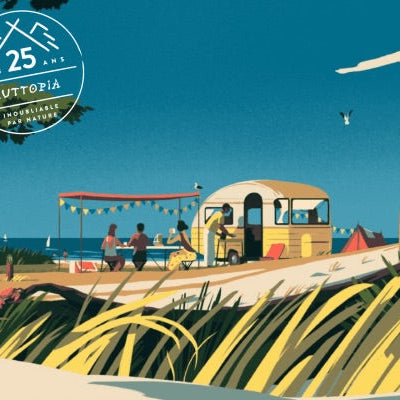 Huttopia - Poster illustration