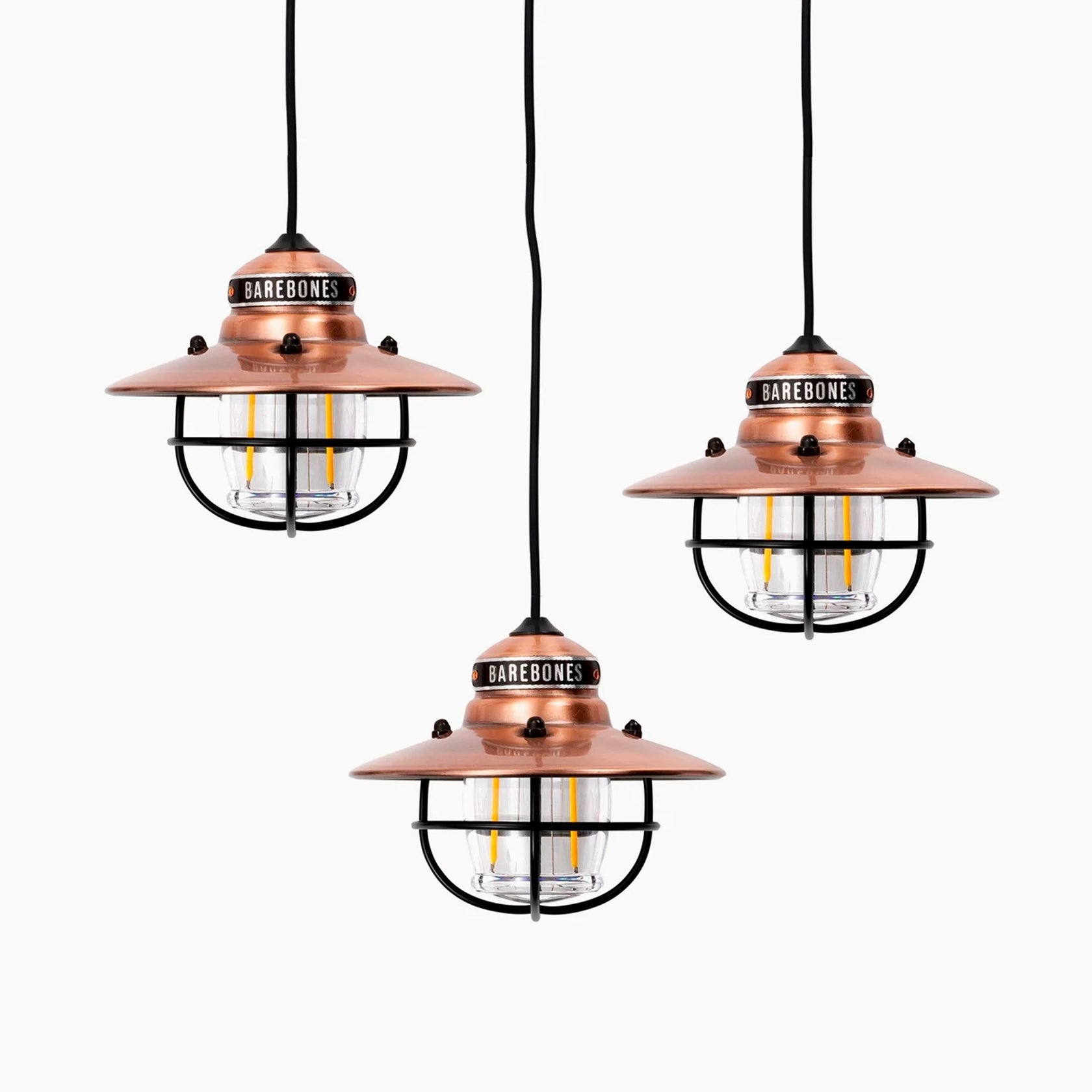 Barebones - Edison pendant lights (set of 3)